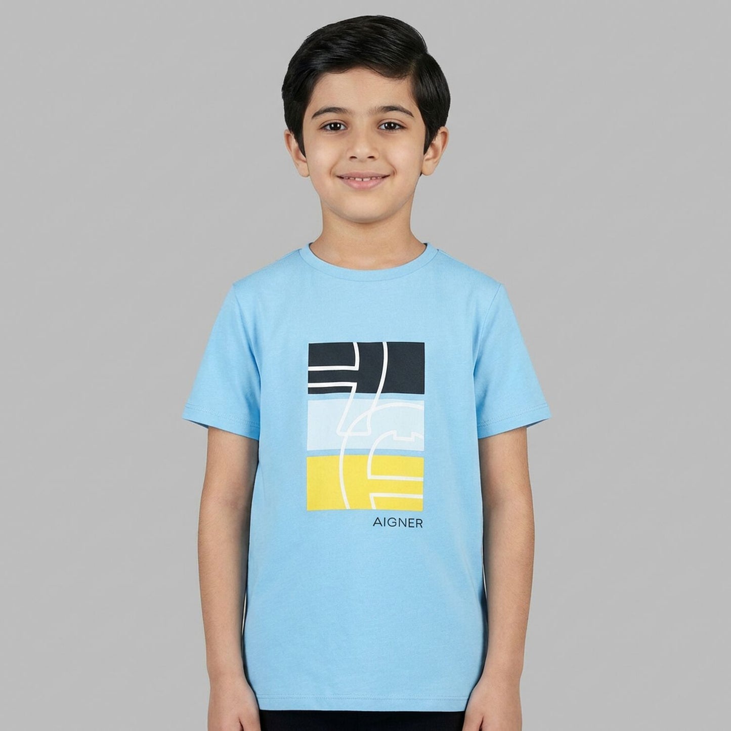 AIGNER Boys Blue Logo T-Shirt