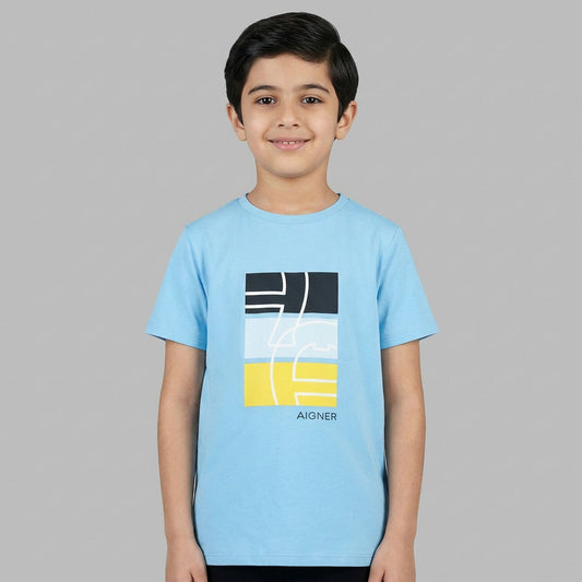 AIGNER Boys Blue Logo T-Shirt