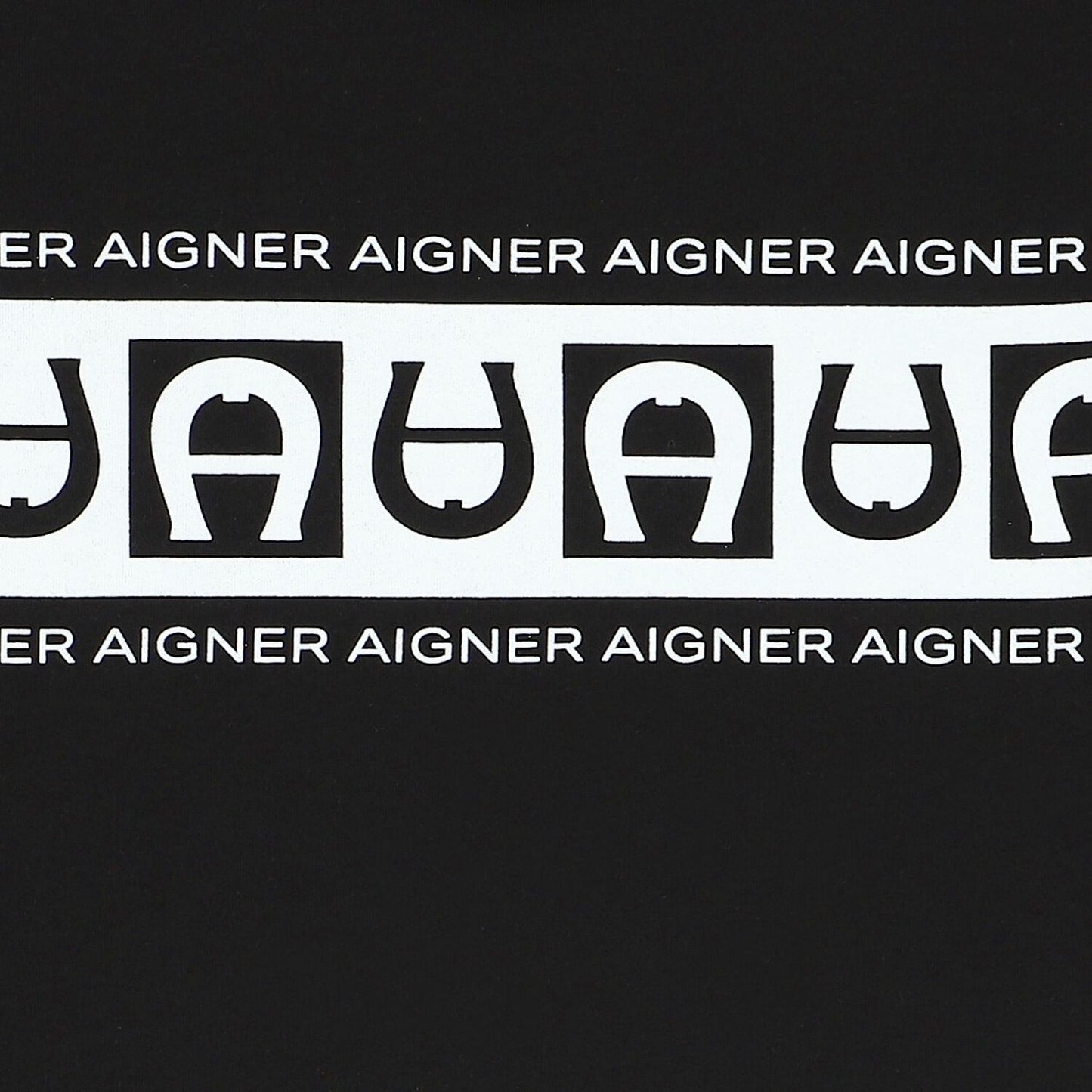 AIGNER Boys Black Logo T-Shirt