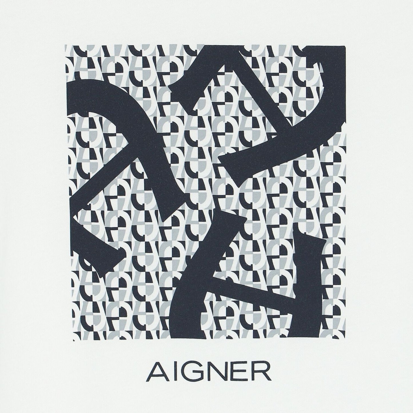 AIGNER Boys White Logo T-Shirt