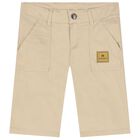 AIGNER Boys Beige Logo Shorts