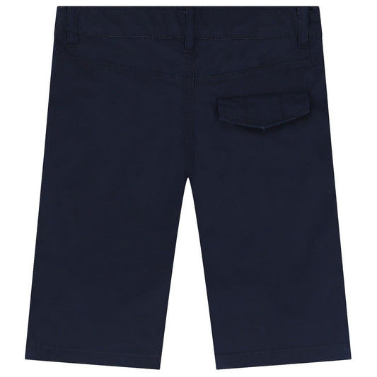 AIGNER Boys Navy Blue Logo Shorts