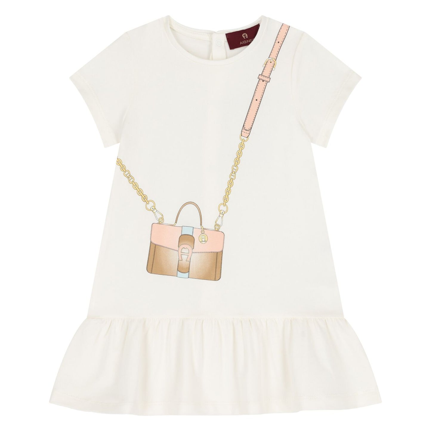 AIGNER Younger Girls Ivory Crossbody Bag Dress