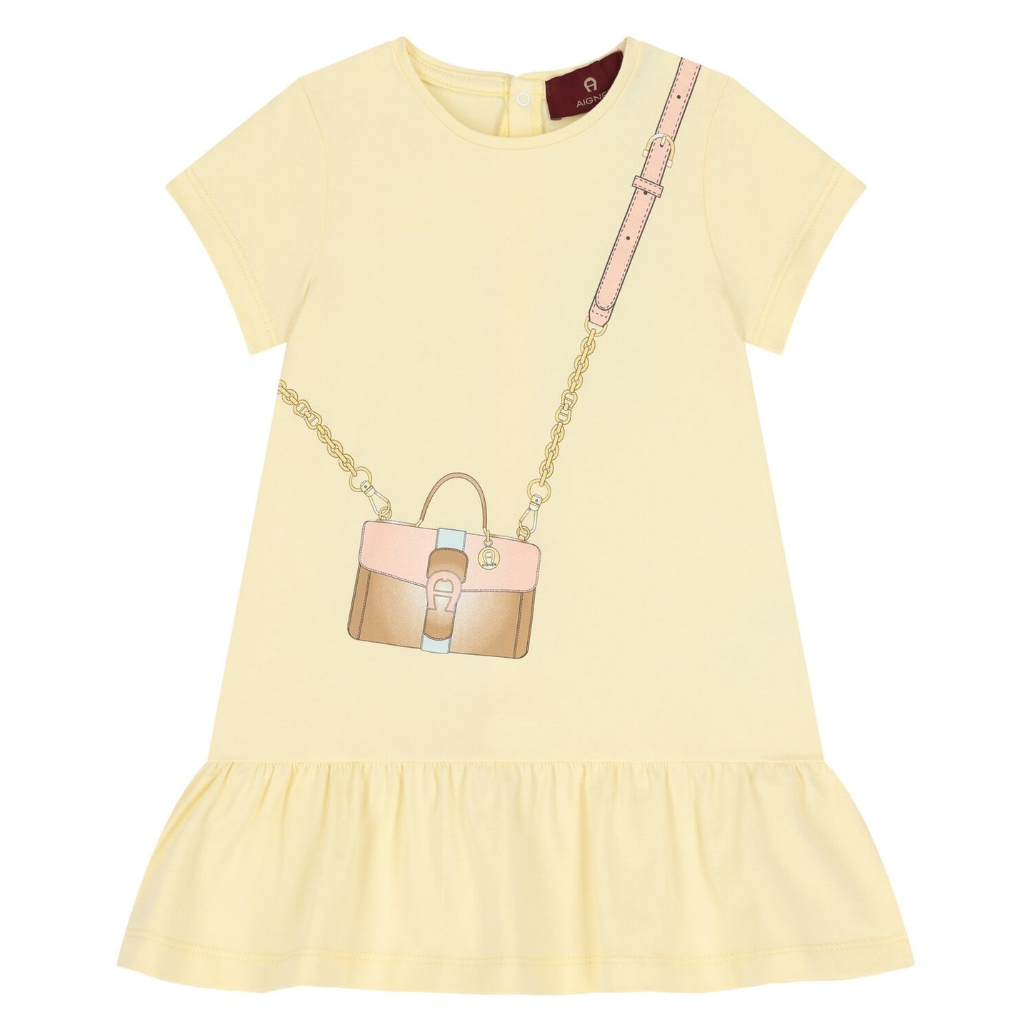 AIGNER Younger Girls Yellow Crossbody Bag Logo Dress