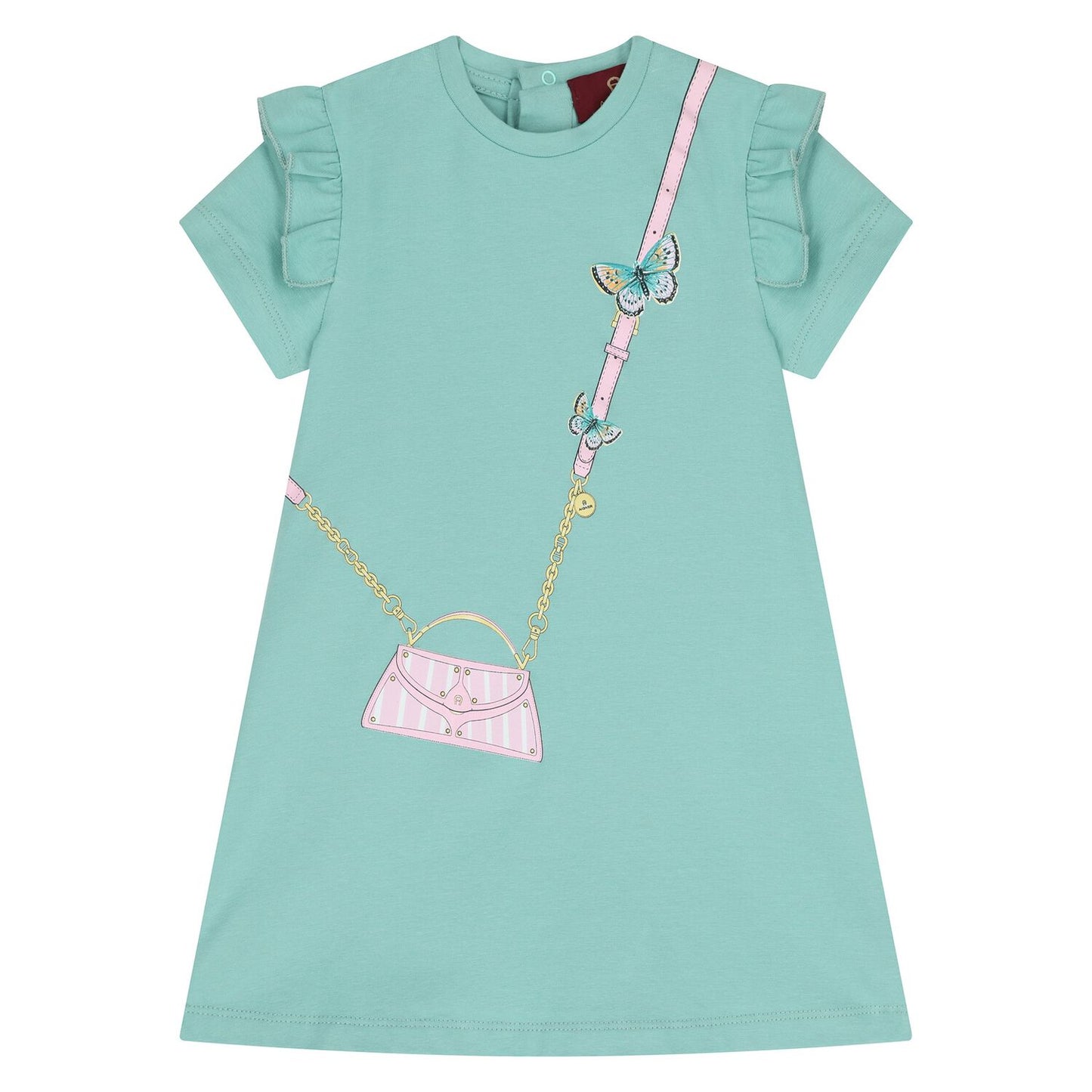 AIGNER Younger Girls Green Bag Logo Dress