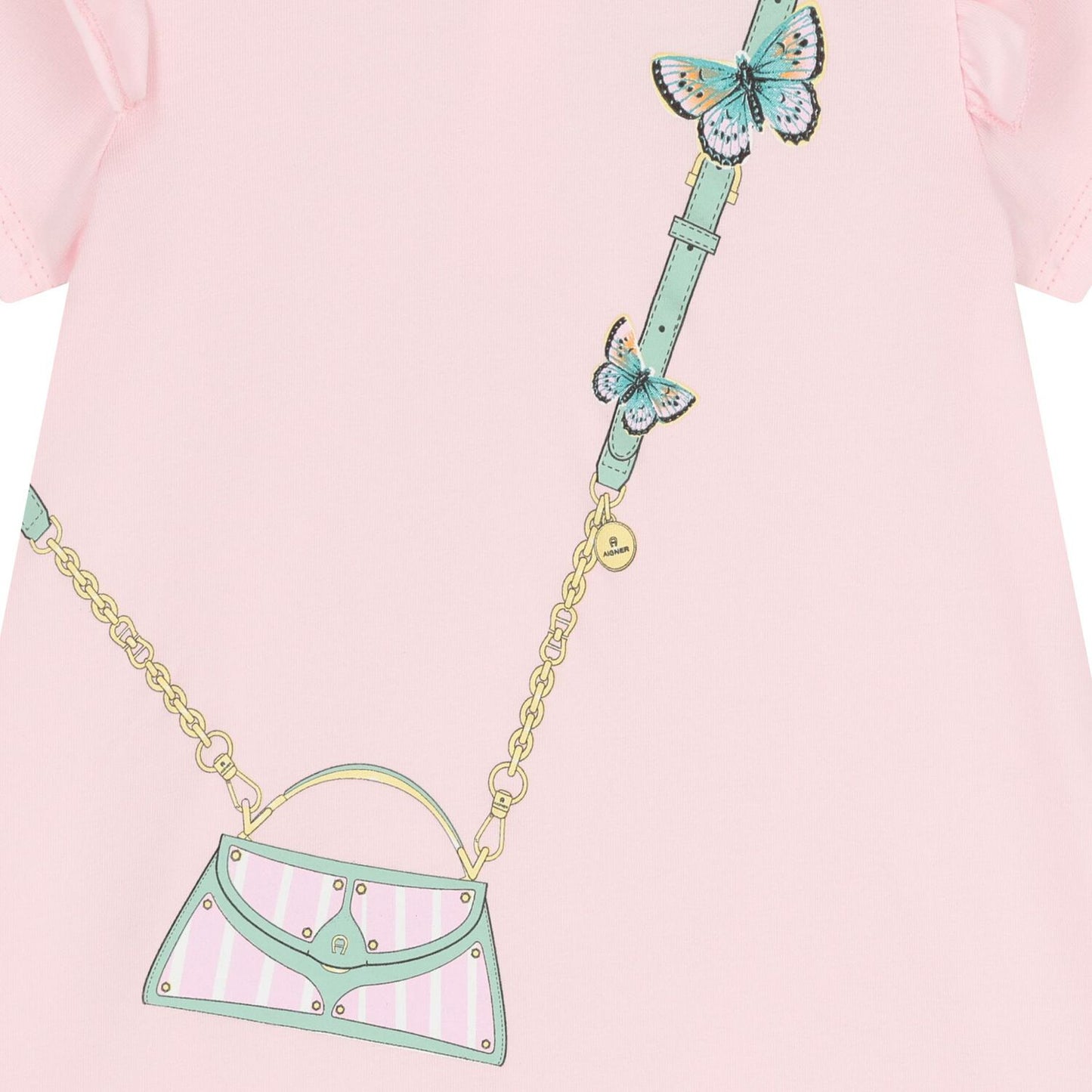 AIGNER Younger Girls Pink Bag Logo Dress