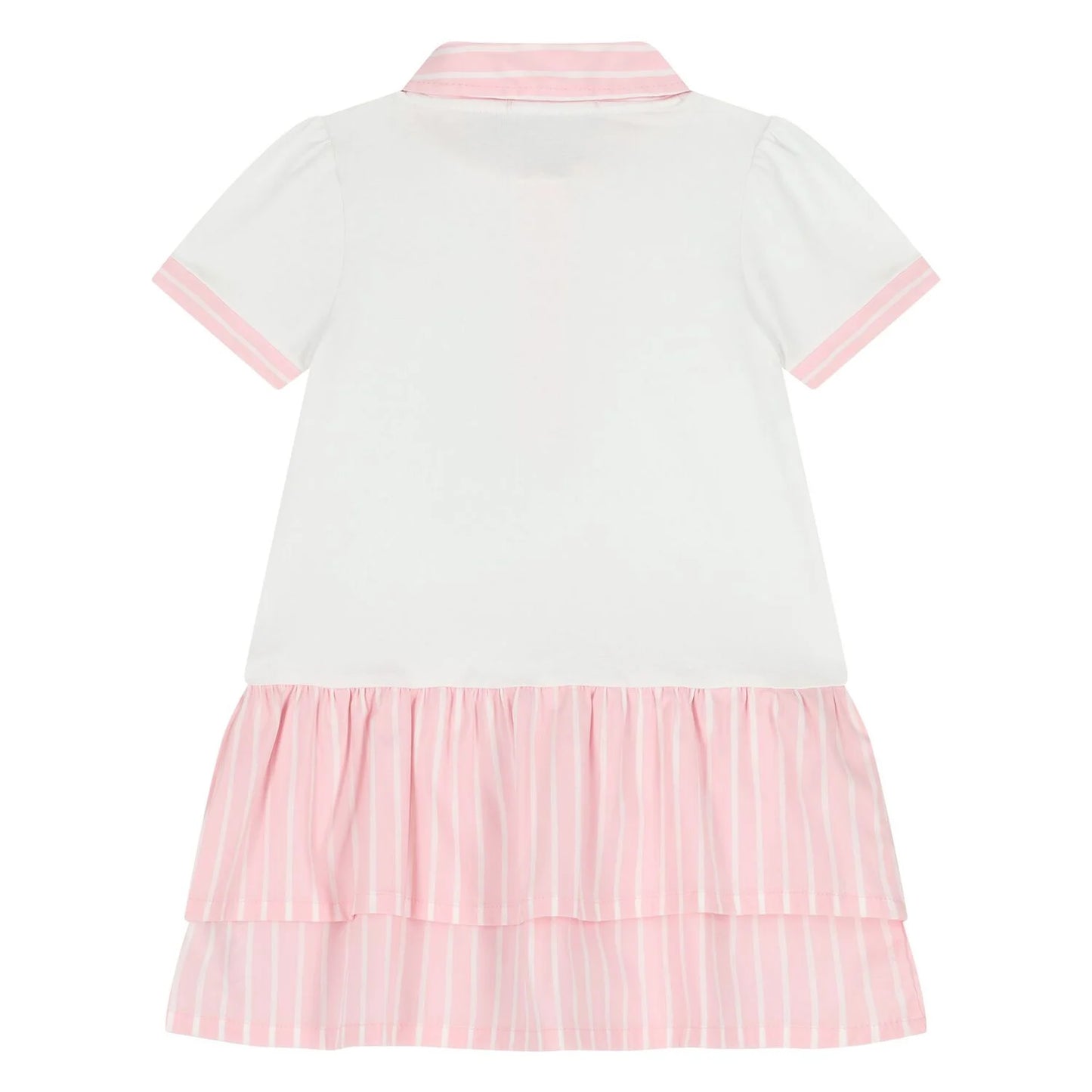 AIGNER Younger Girls White & Pink Butterflies Logo Dress