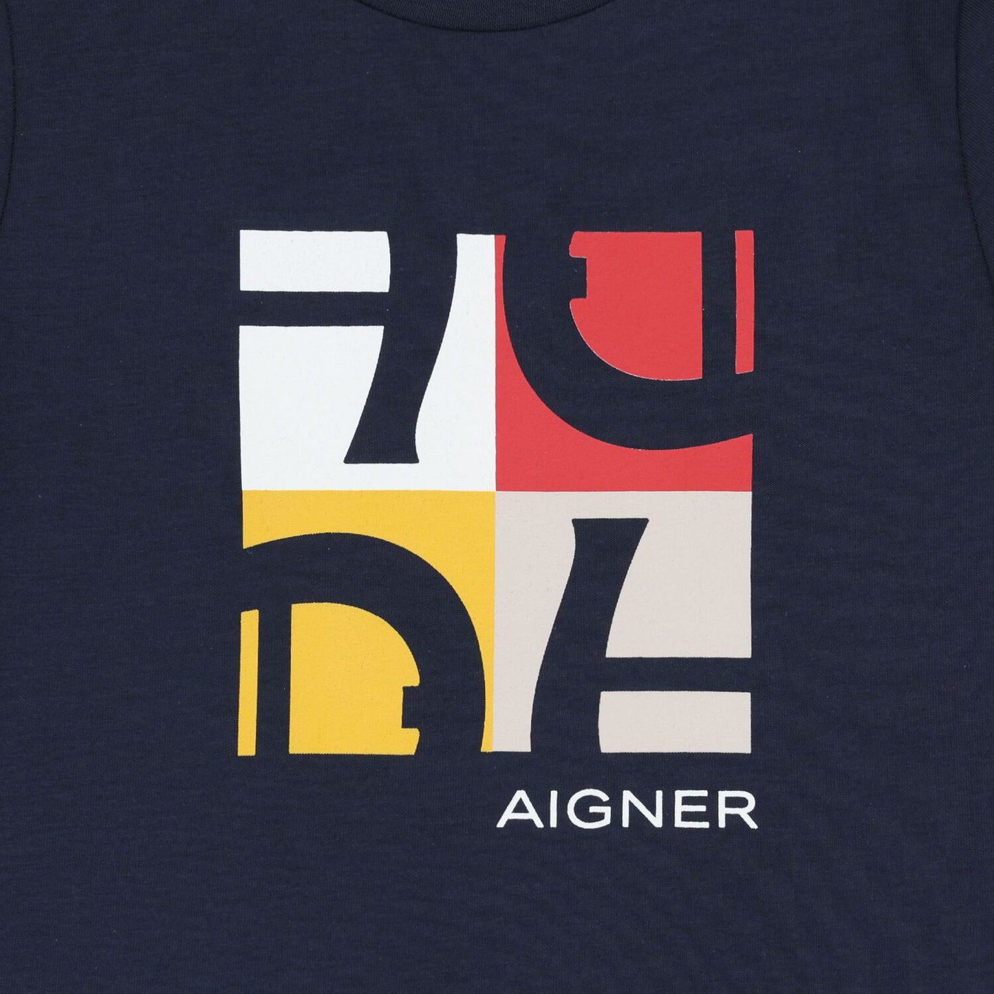 AIGNER Younger Boys Navy Blue Logo T-Shirt