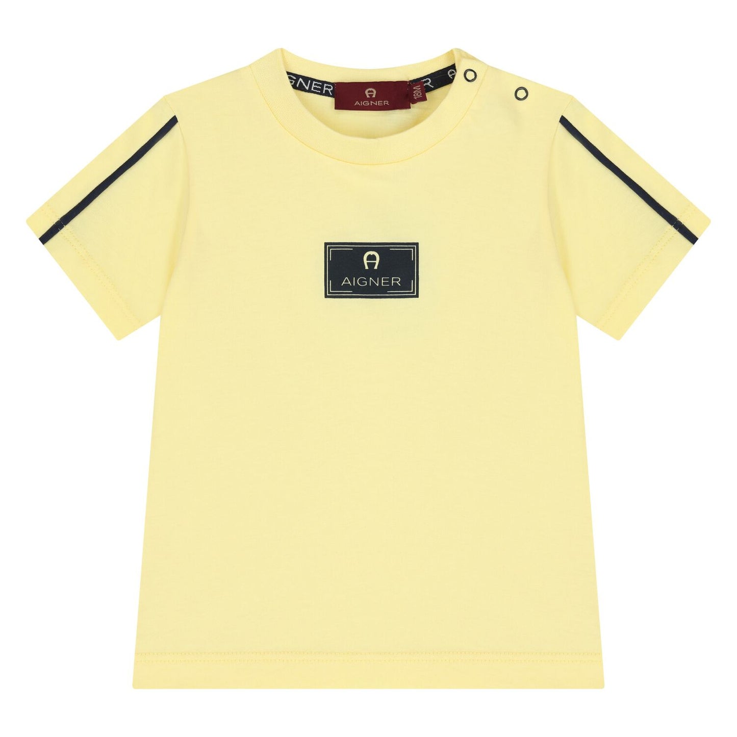 AIGNER Younger Boys Yellow Logo T-Shirt