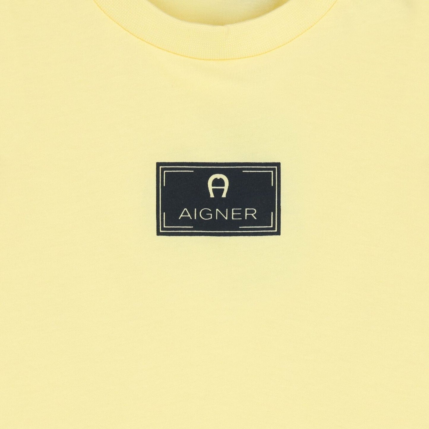 AIGNER Younger Boys Yellow Logo T-Shirt