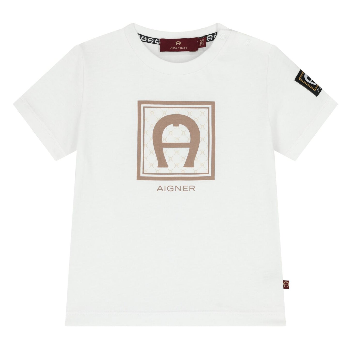 AIGNER Younger Boys White Logo T-Shirt