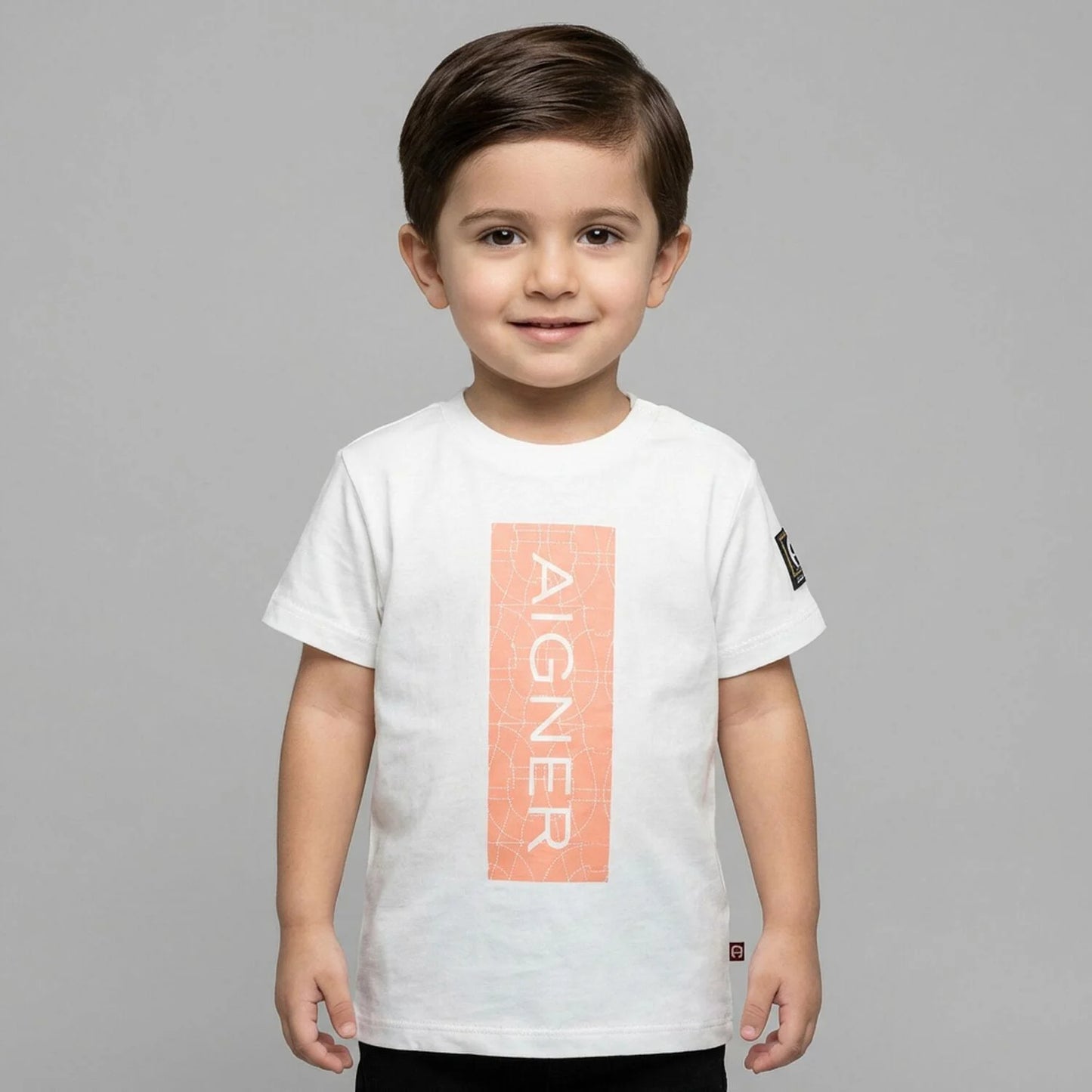 AIGNER Younger Boys White Logo T-Shirt