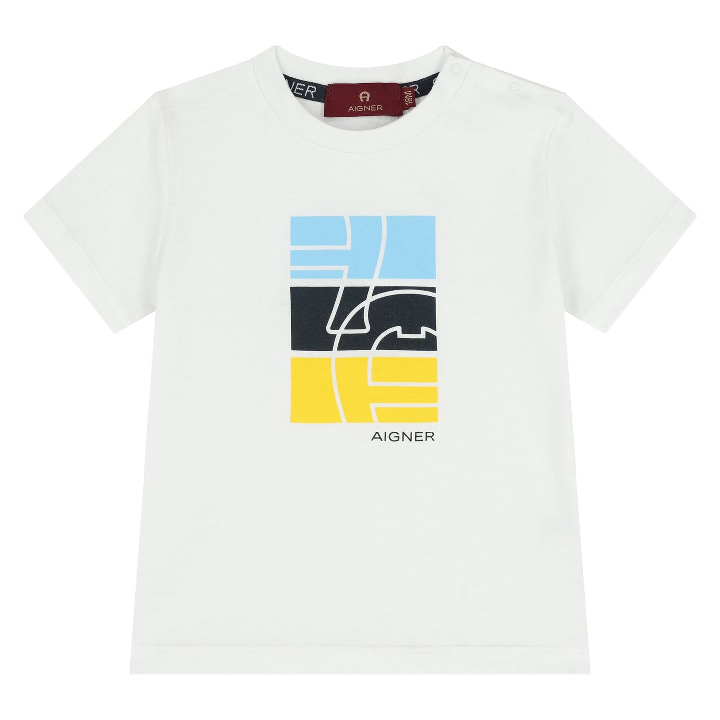AIGNER Younger Boys White Logo T-Shirt
