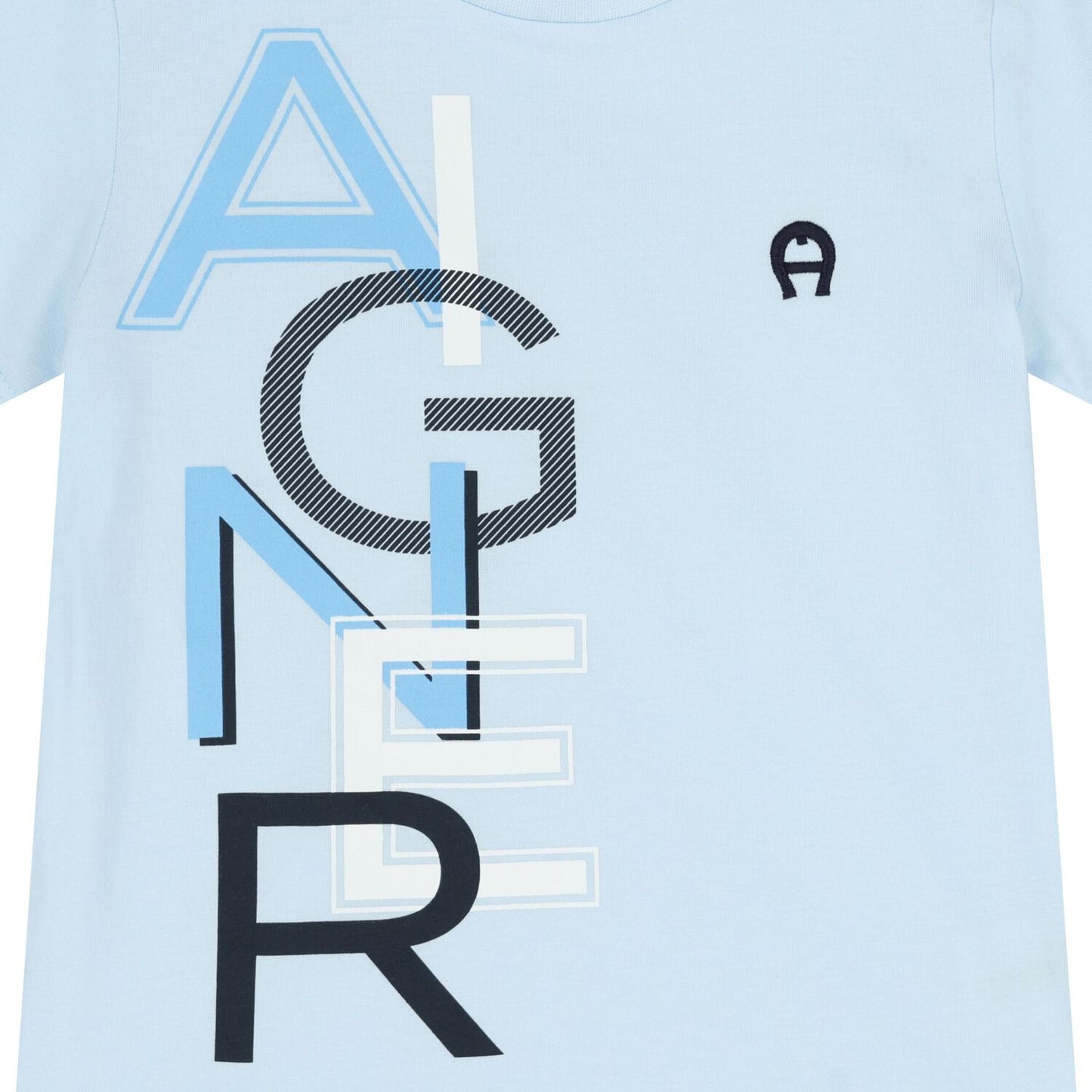 AIGNER Younger Boys Baby Blue Logo T-Shirt