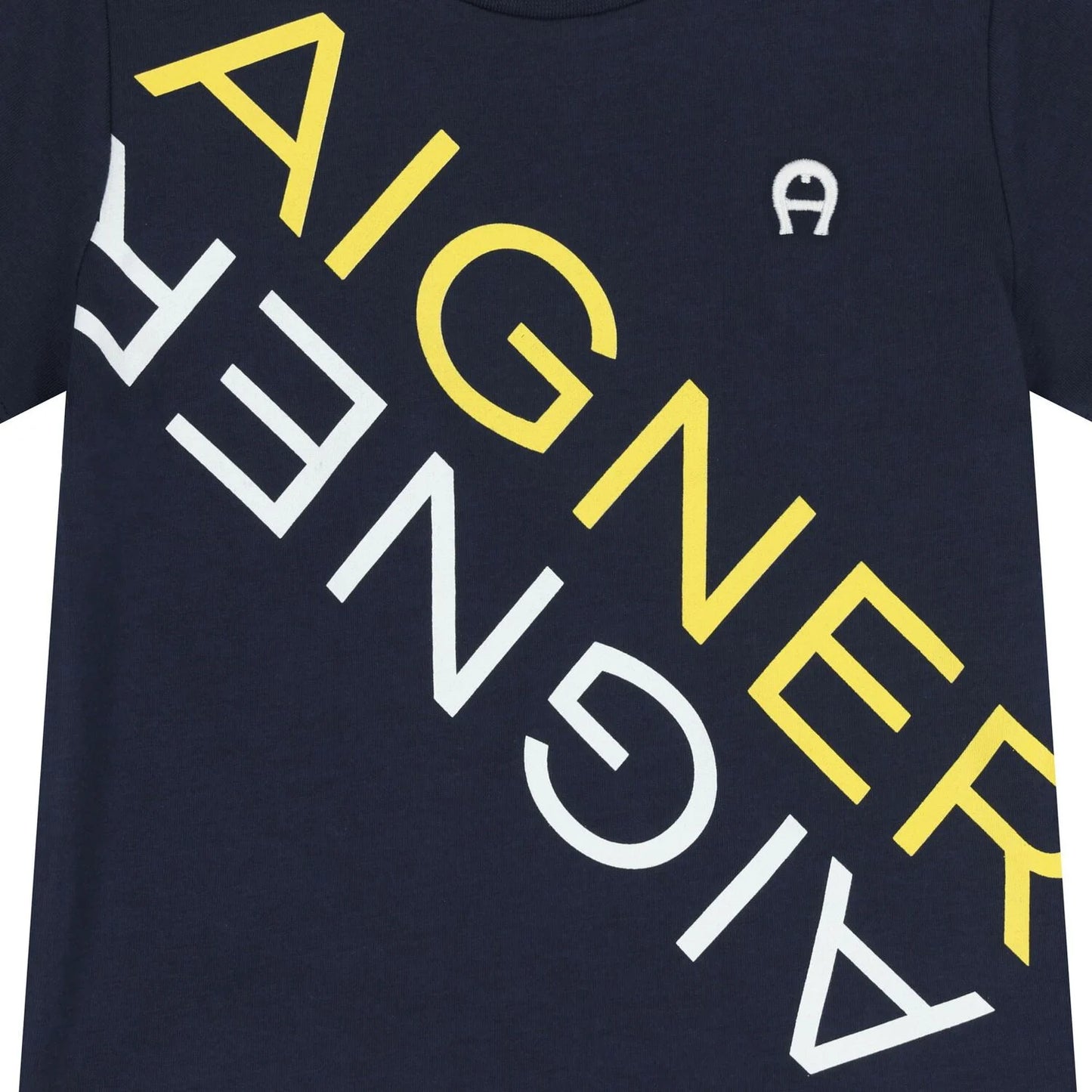 AIGNER Younger Boys Navy Blue Logo T-Shirt