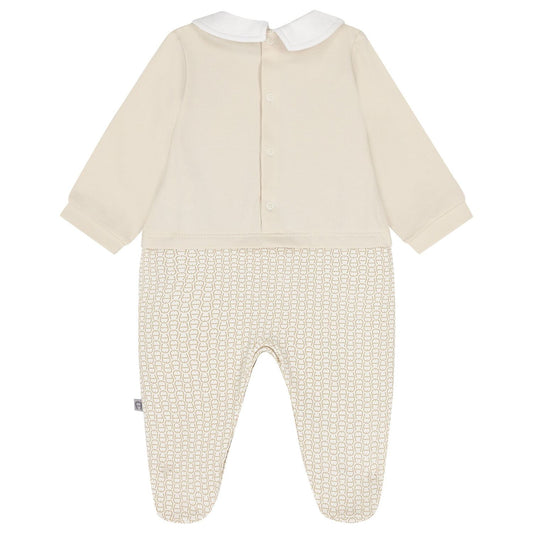 AIGNER Baby Unisex Beige Logo Babygrow