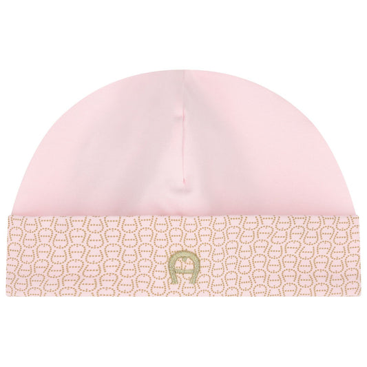 AIGNER Baby Girls Pink Logo Hat
