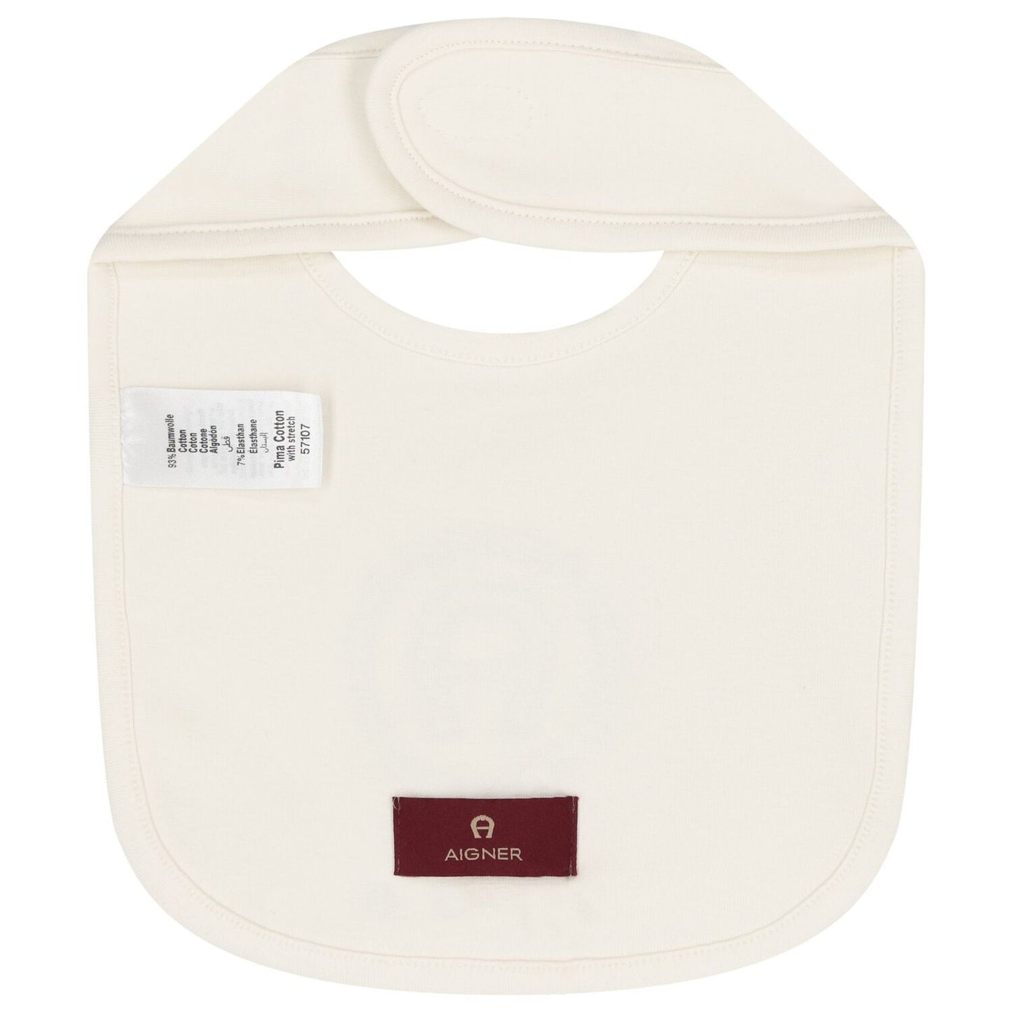 AIGNER Baby Unisex  Ivory Logo Baby Bib