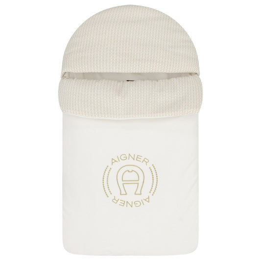 AIGNER Unisex Ivory Logo Baby Nest