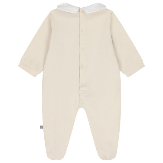 AIGNER Baby Unisex Beige Logo Babygrow