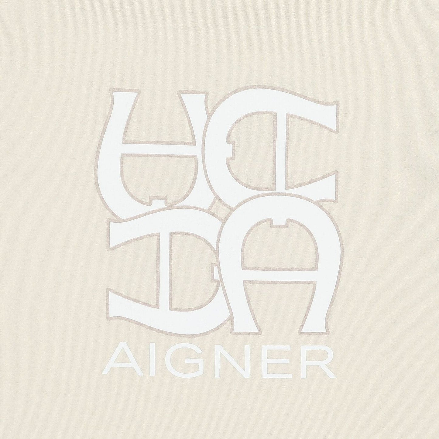 AIGNER Unisex Beige & White Logo Baby Nest