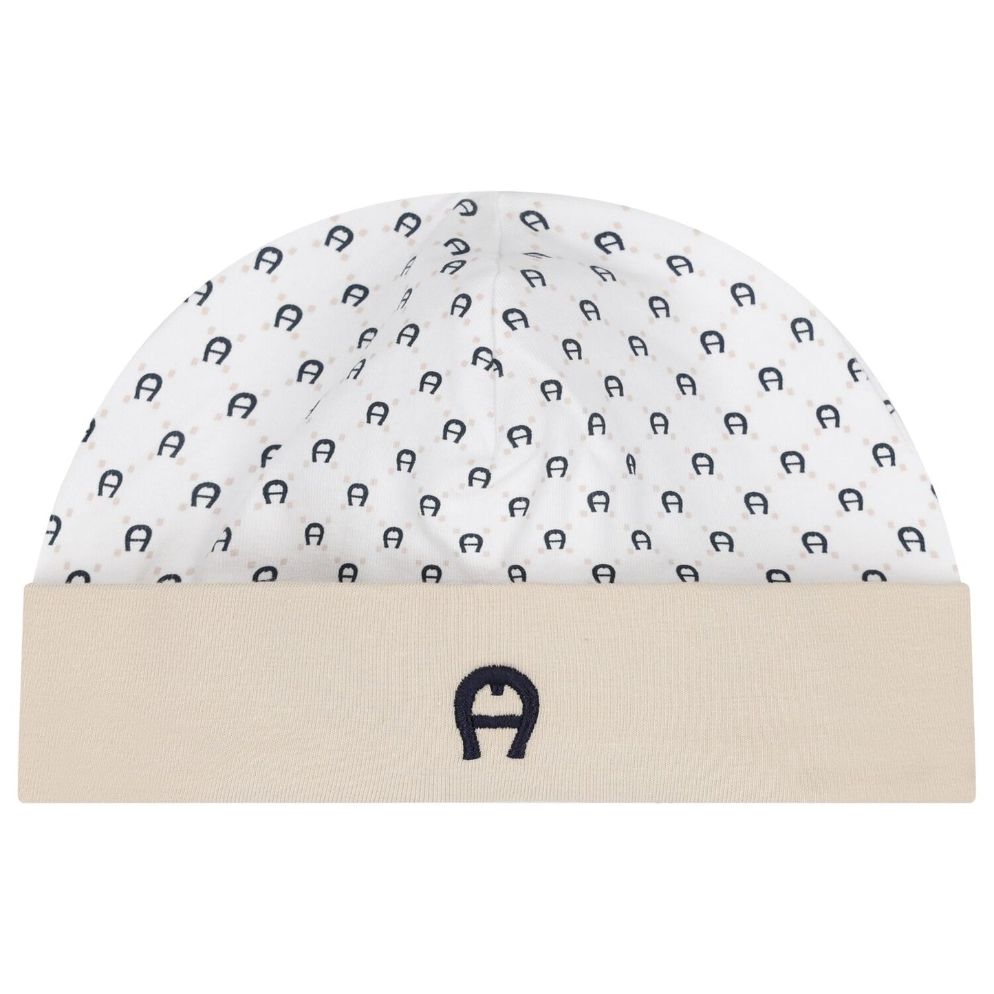 AIGNER Baby Boys Beige & White Logo Hat