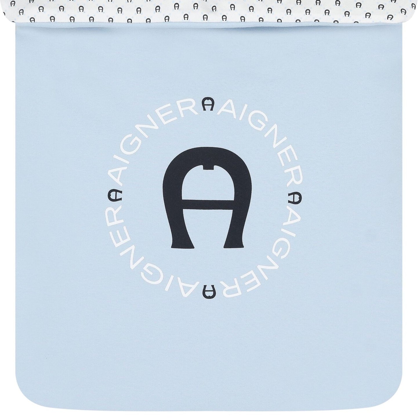 AIGNER Baby Boys Baby Blue & White Logo Nest