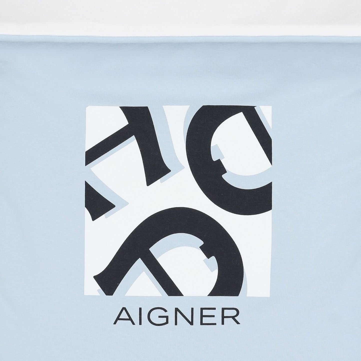 AIGNER Baby Boys Baby Blue & White Logo Nest