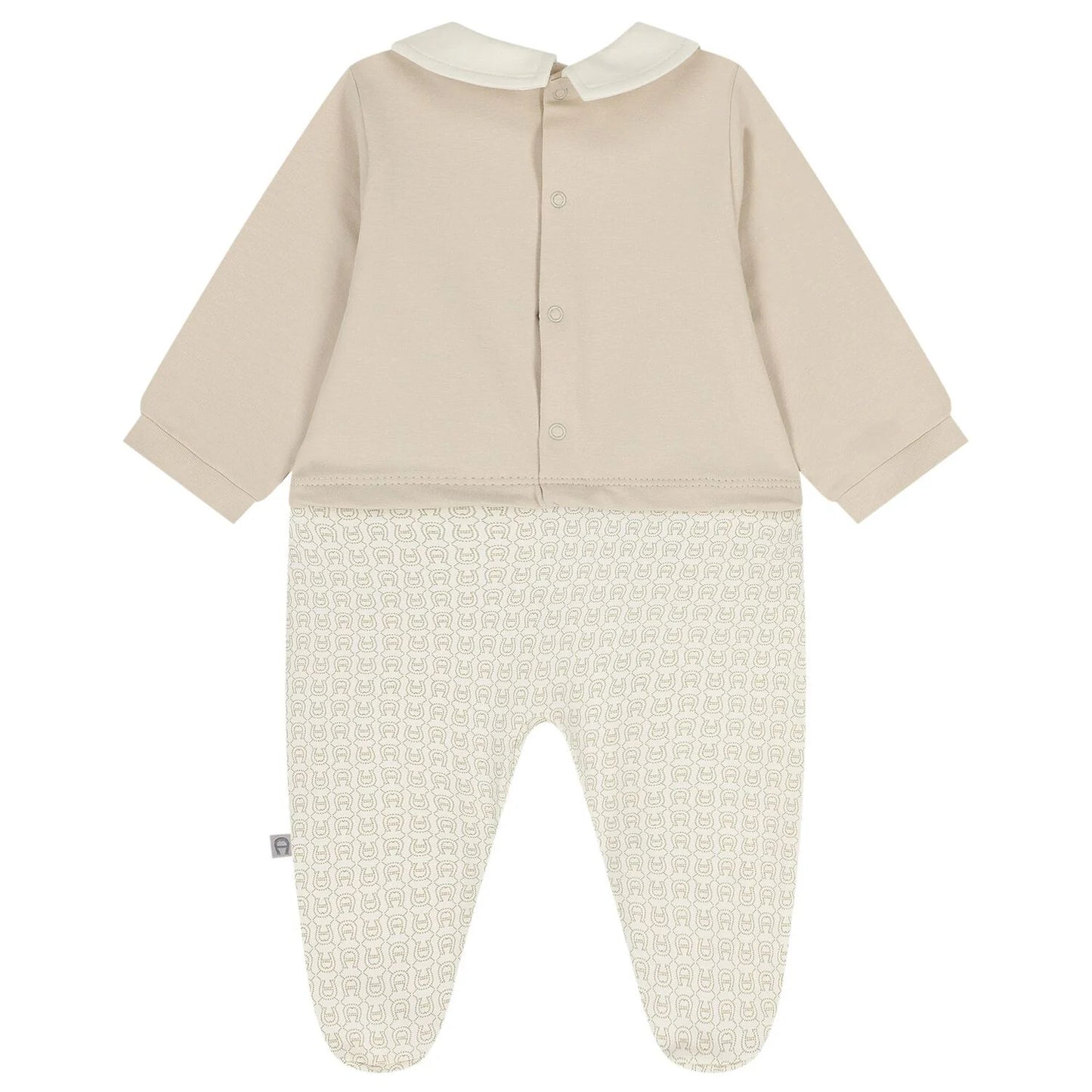 AIGNER Beige Logo Babygrow