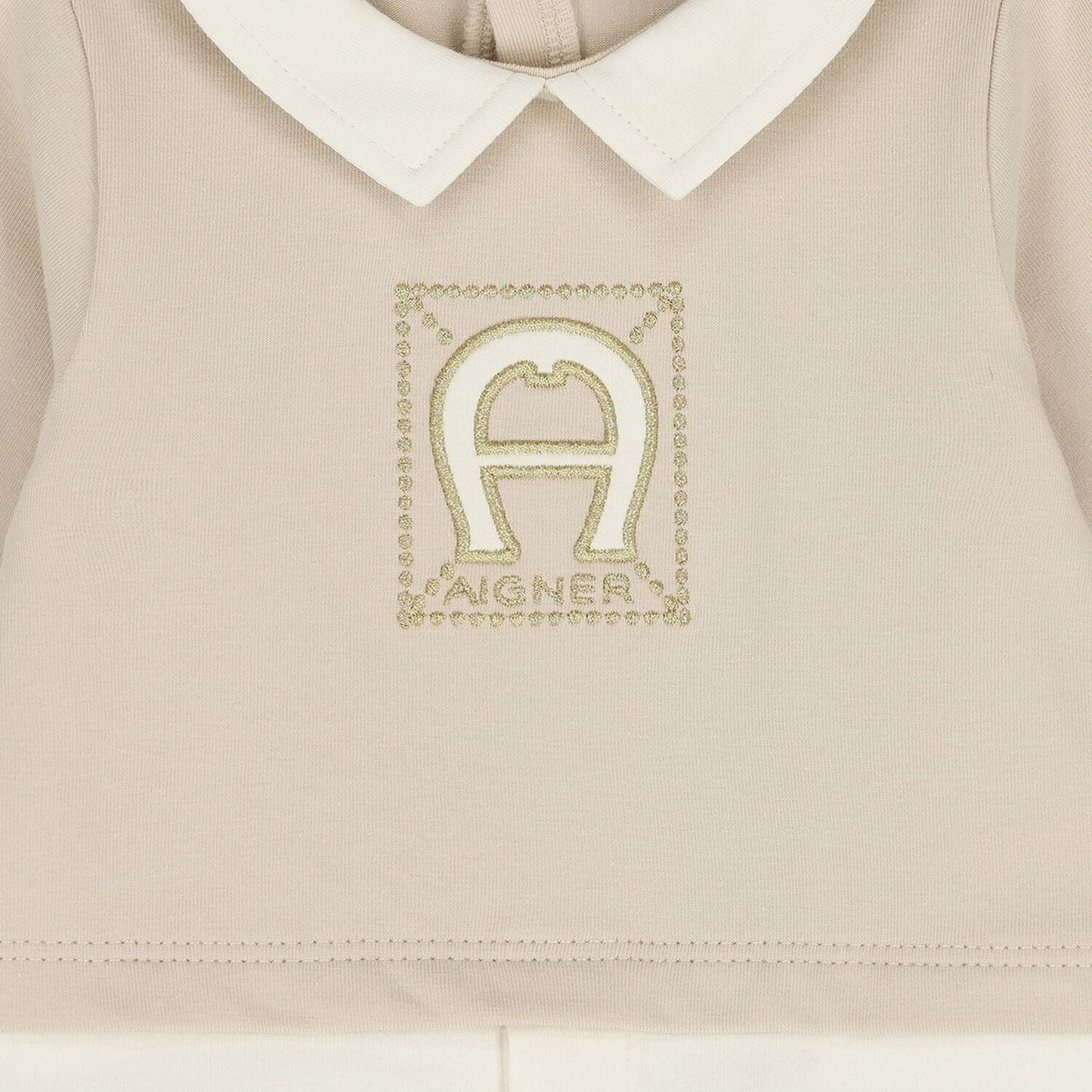 AIGNER Beige Logo Babygrow