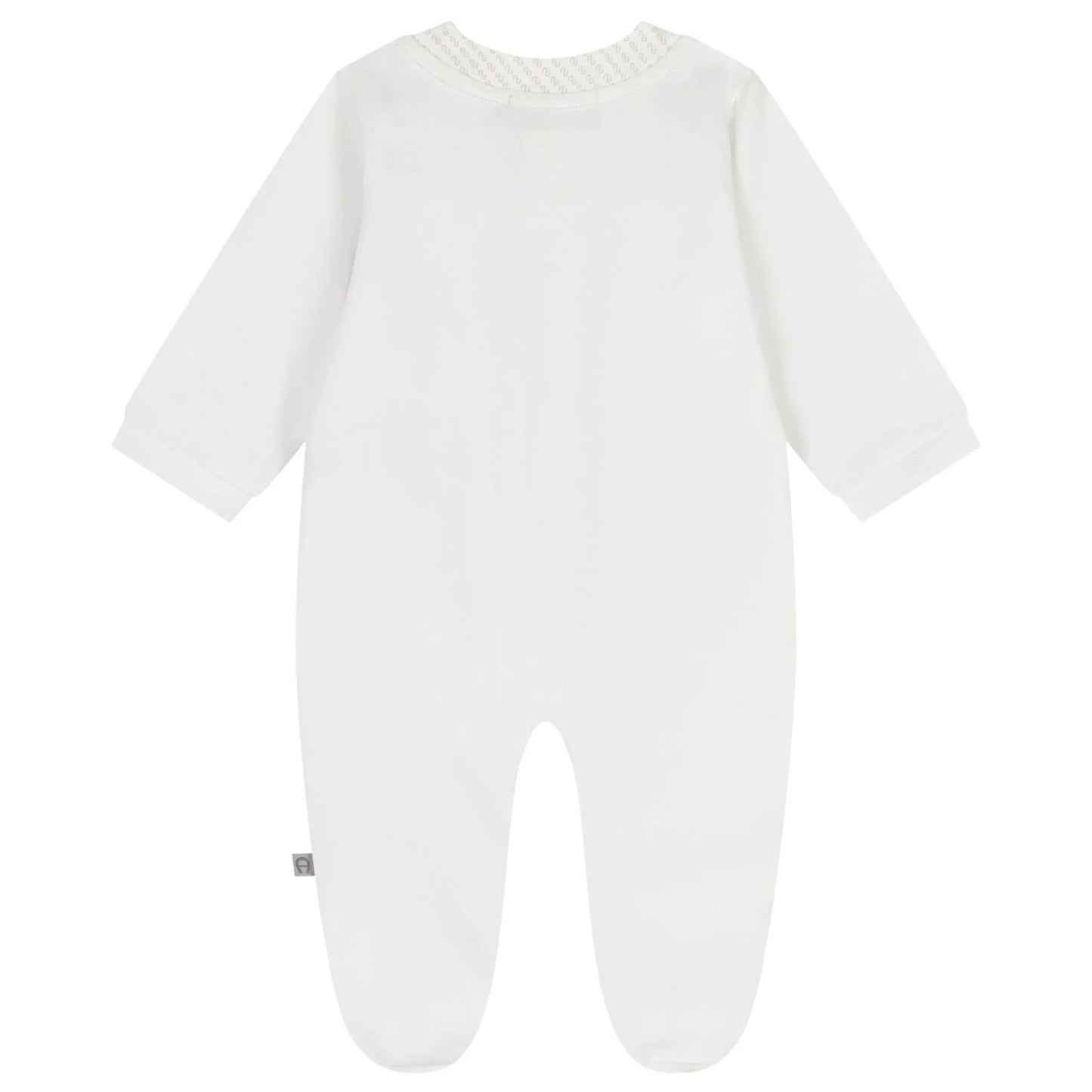 AIGNER White & Beige Logo Babygrow