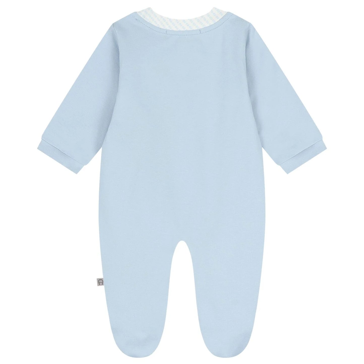 AIGNER Baby Boys Blue Logo Babygrow