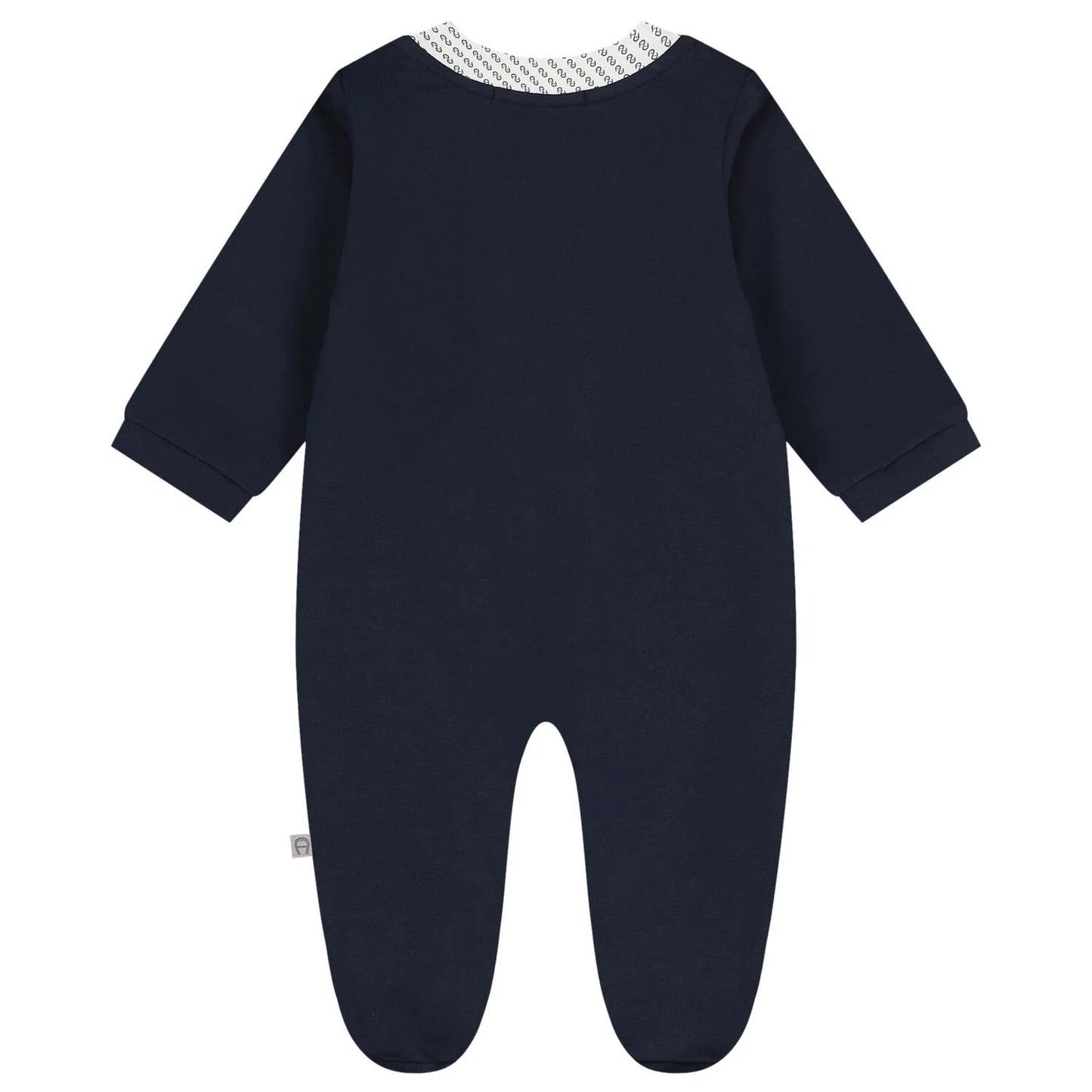 AIGNER Baby Boys Navy Blue Logo Babygrow