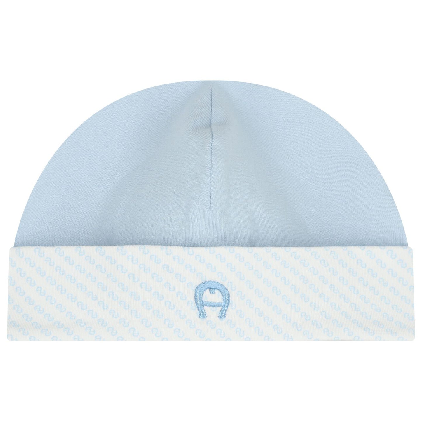 AIGNER Baby Boys Baby Blue & White Logo Hat