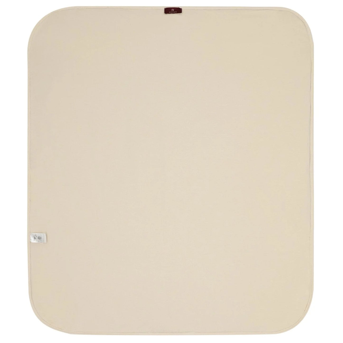 AIGNER Beige & White Logo Baby Blanket