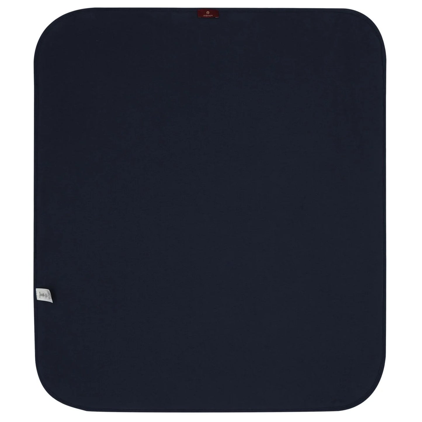 AIGNER Baby Boys Navy Blue & White Logo Baby Blanket