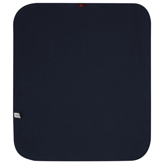 AIGNER Baby Boys Navy Blue & White Logo Baby Blanket