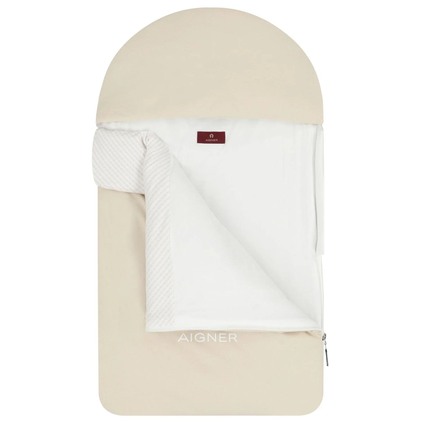 AIGNER Beige & White Logo Baby Nest
