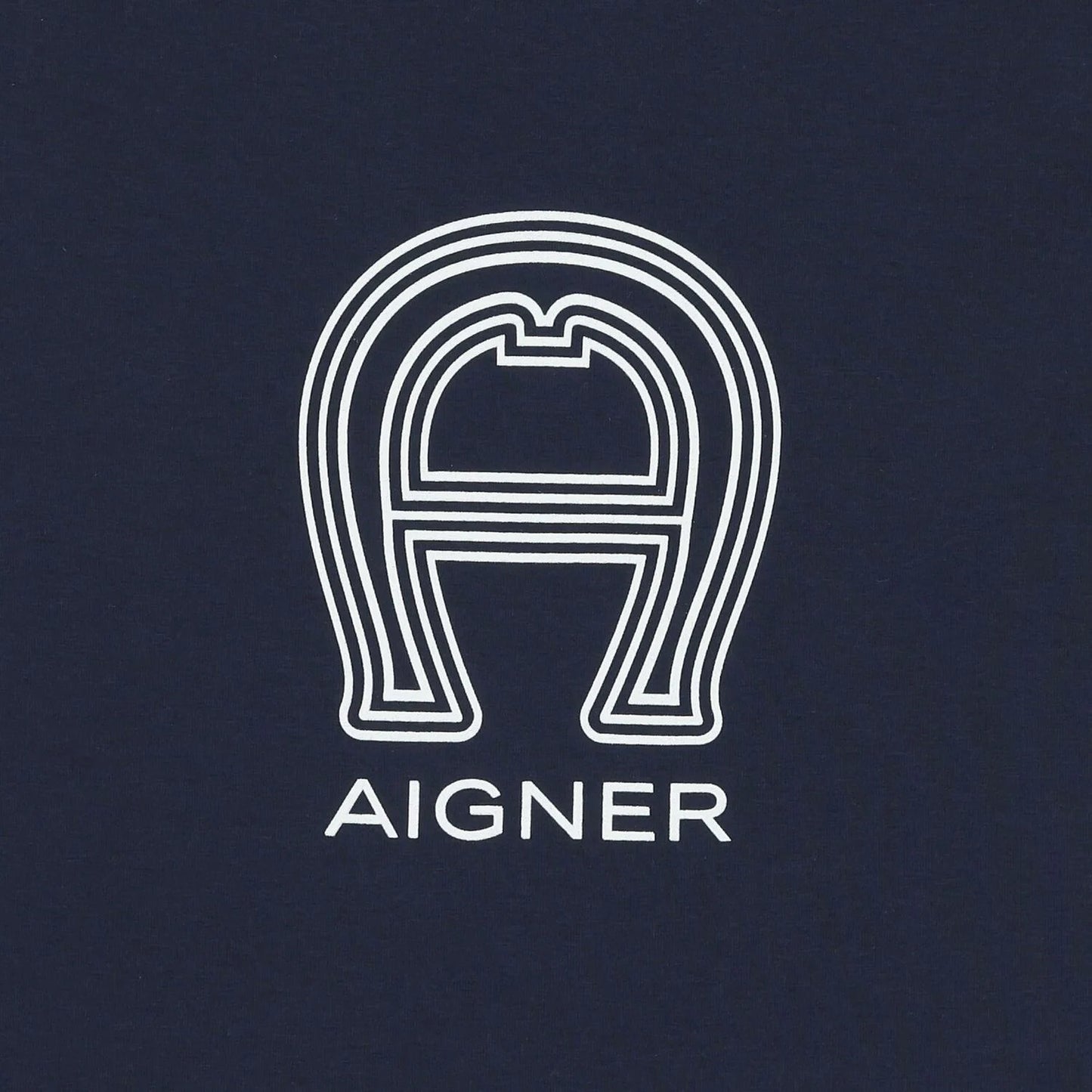 AIGNER Baby Boys Navy Blue & White Logo Nest
