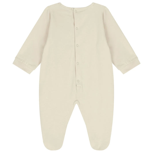 AIGNER Beige & White Teddy Bear Babygrow