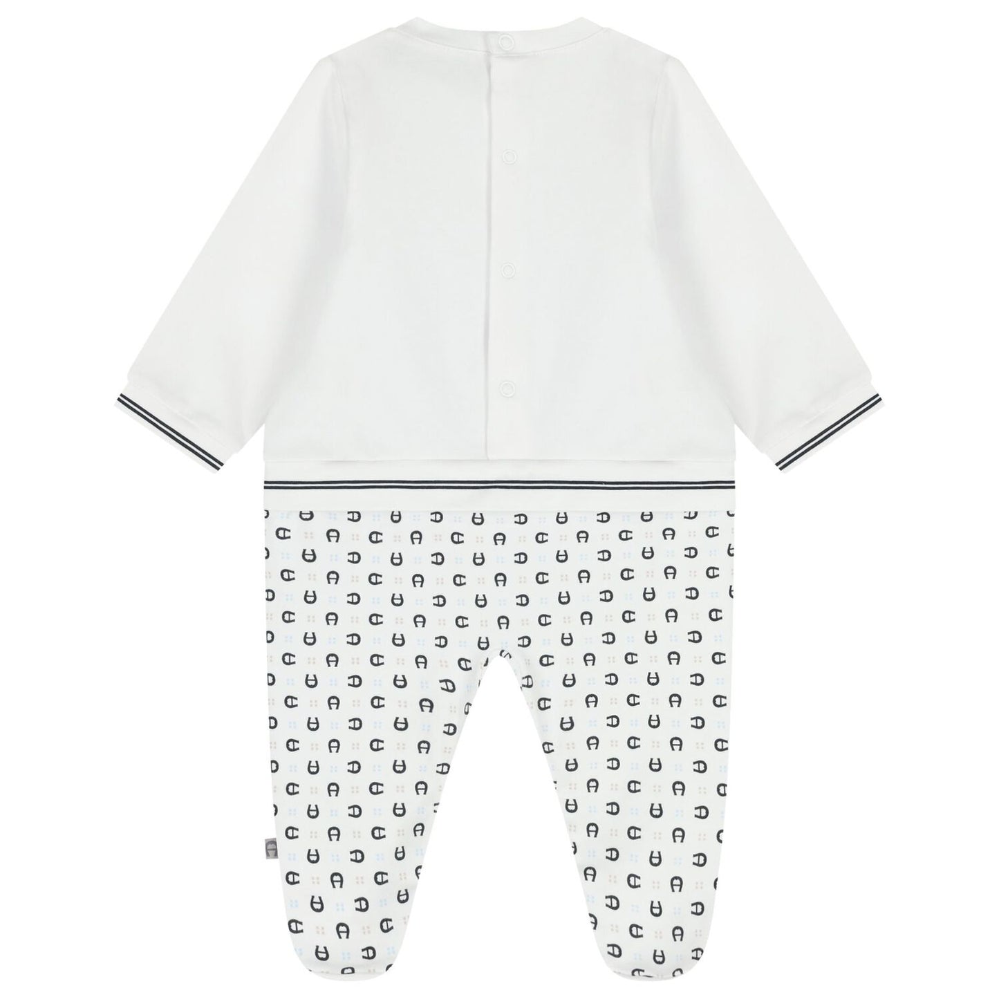 AIGNER Baby Boys White Logo Babygrow