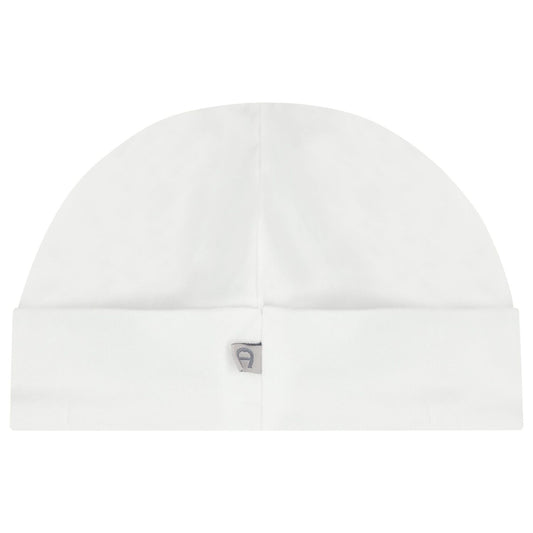 Aigner White Logo Baby Hat