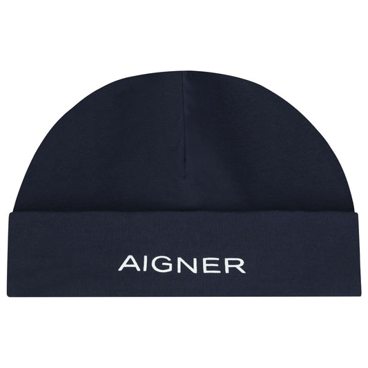AIGNER Baby Boys Navy Blue Logo Hat