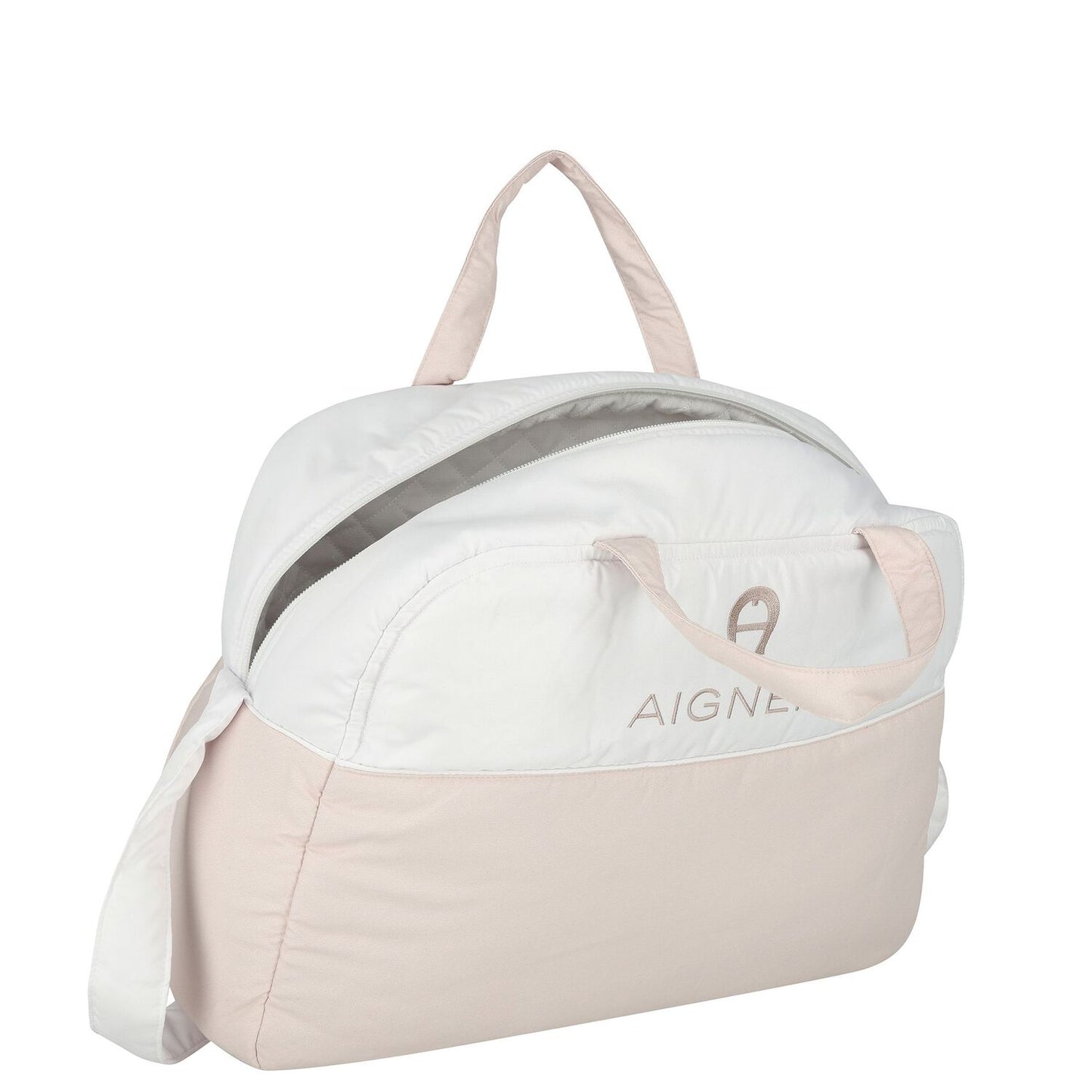 AIGNER White & Beige Logo Baby Changing Bag