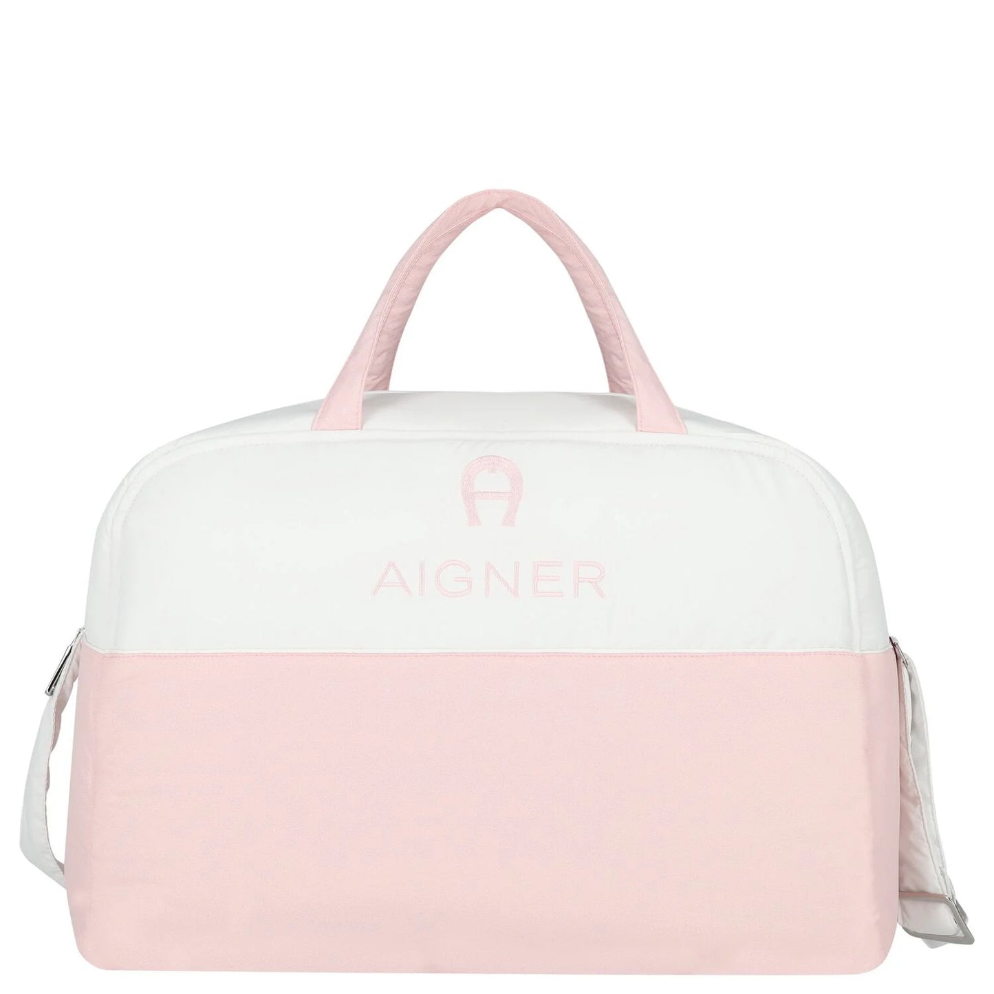 AIGNER White & Pink Logo Baby Changing Bag