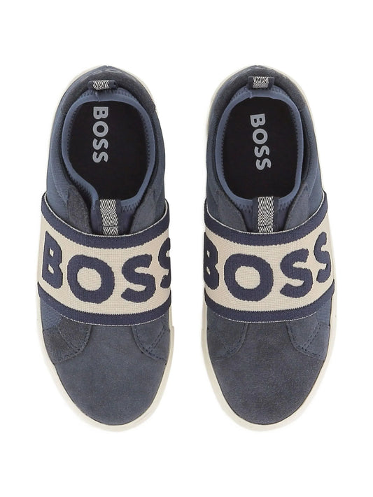Boss J52565/849 Kids Navy Blue Slip-on Sneakers