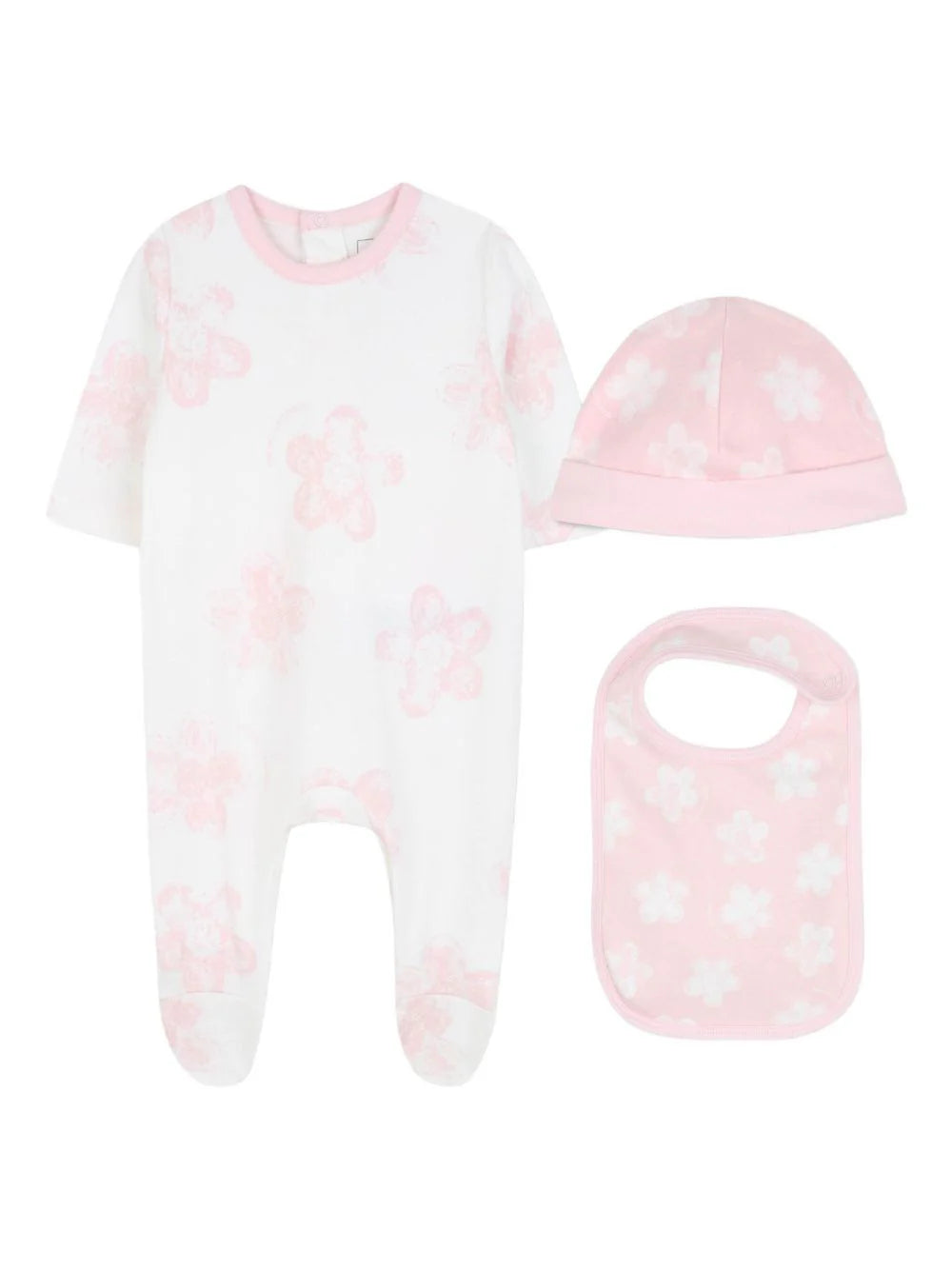 MARC JACOBS W60694/475 Baby Girls Pink Jumbled Logo Babygrow Gift Set