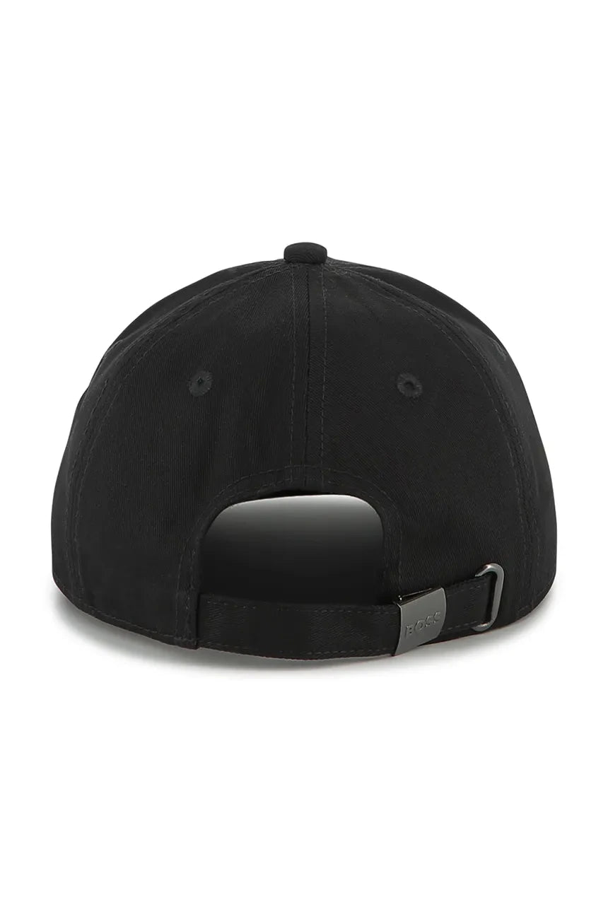 BOSS J52621/09B Kids Boys Black Logo Cotton Baseball Cap