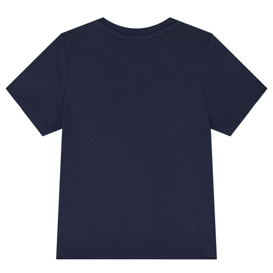 BOSS Younger Boys Navy Blue Logo T-Shirt