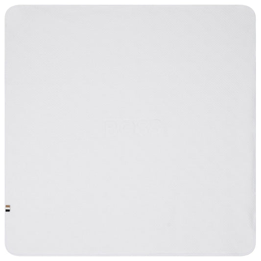 BOSS White Logo Baby Blanket